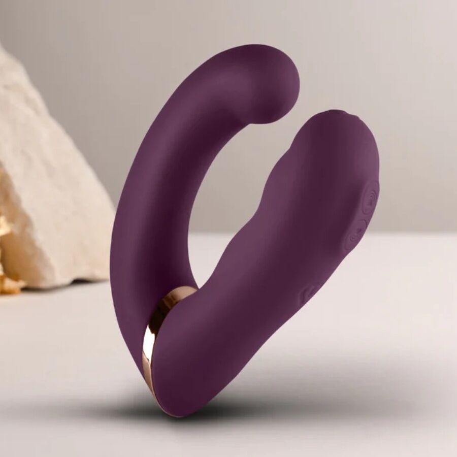 Rocks-Off Gemini Vibratore Doppio Punto G e Clitoride Viola – immagine 3