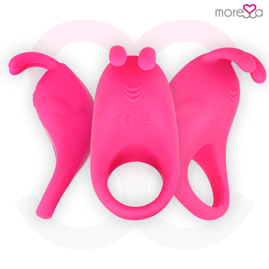 Amoressa Brad Anello Vibrante Ricaricabile in Silicone Rosa – immagine 2