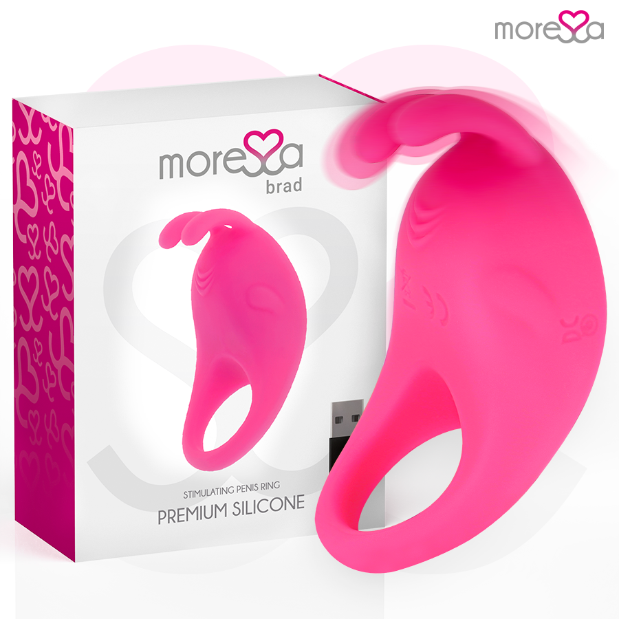 Amoressa Brad Anello Vibrante Ricaricabile in Silicone Rosa