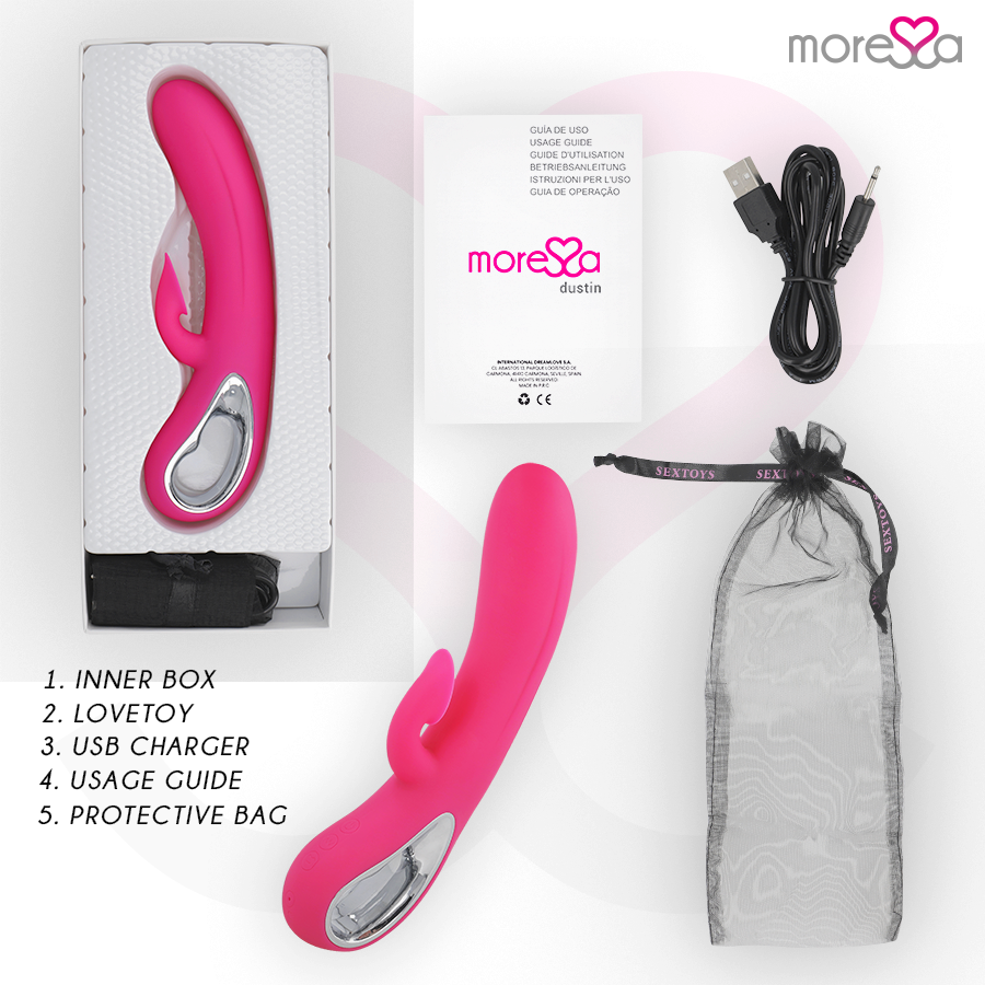 Amoressa Dustin Vibratore Rabbit con Aspirazione Clitoridea – immagine 6