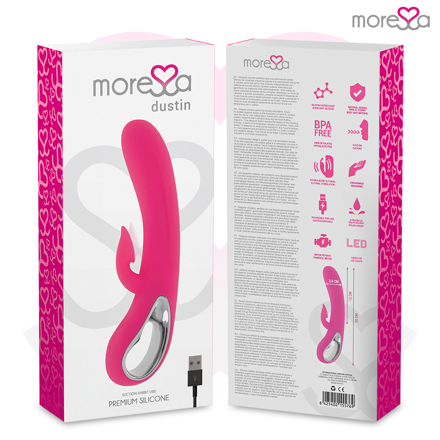Amoressa Dustin Vibratore Rabbit con Aspirazione Clitoridea – immagine 7
