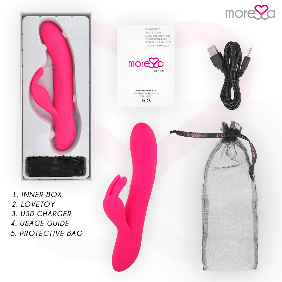 Amoressa Ethan Vibratore Rabbit con Movimento Ondulante – immagine 6