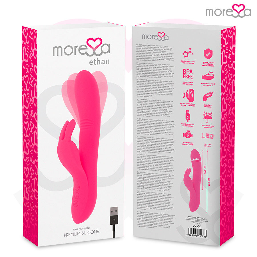 Amoressa Ethan Vibratore Rabbit con Movimento Ondulante – immagine 7
