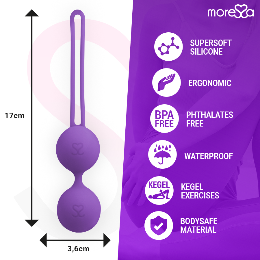 Amoressa Osian Three Palline Vaginali in Silicone Premium Lilla – immagine 4