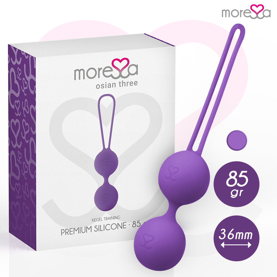 Amoressa Osian Three Palline Vaginali in Silicone Premium Lilla