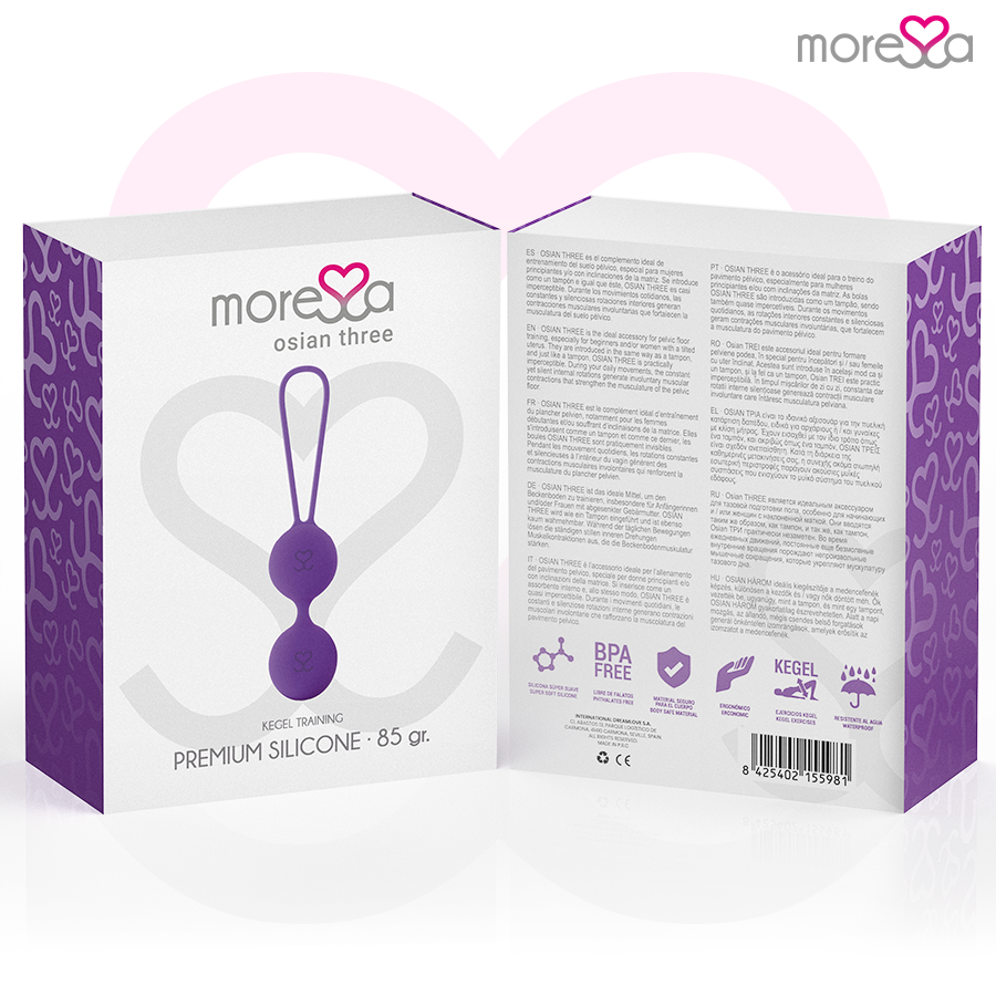 Amoressa Osian Three Palline Vaginali in Silicone Premium Lilla – immagine 7