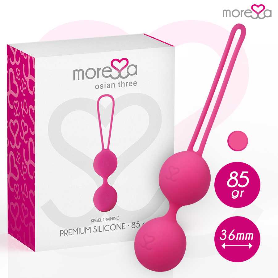 Amoressa Osian Three Palline Vaginali in Silicone Premium Rosa
