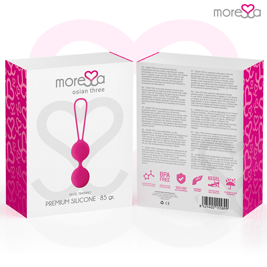 Amoressa Osian Three Palline Vaginali in Silicone Premium Rosa – immagine 7