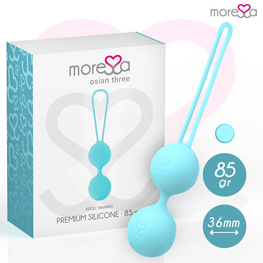 Amoressa Osian Three Palline Vaginali in Silicone Premium Turchese