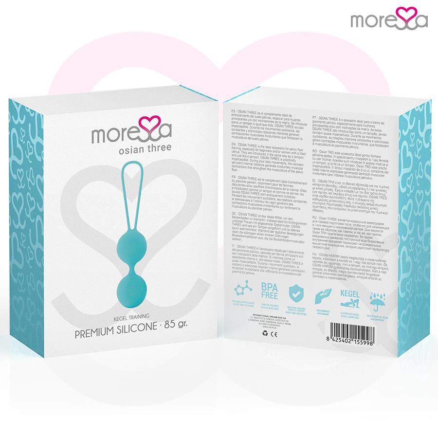 Amoressa Osian Three Palline Vaginali in Silicone Premium Turchese – immagine 7