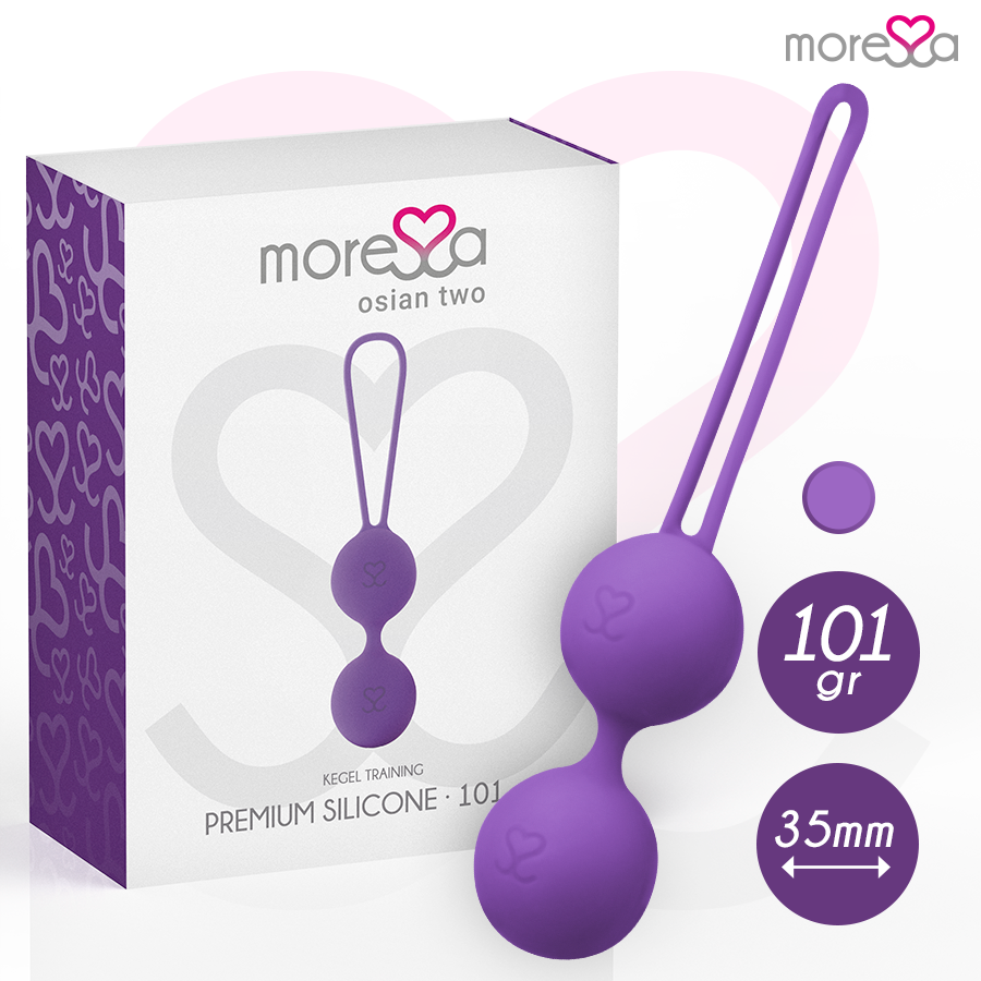 Amoressa Osian Two Palline Vaginali in Silicone Premium Lilla