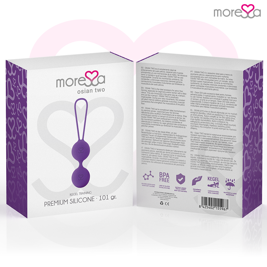 Amoressa Osian Two Palline Vaginali in Silicone Premium Lilla – immagine 7