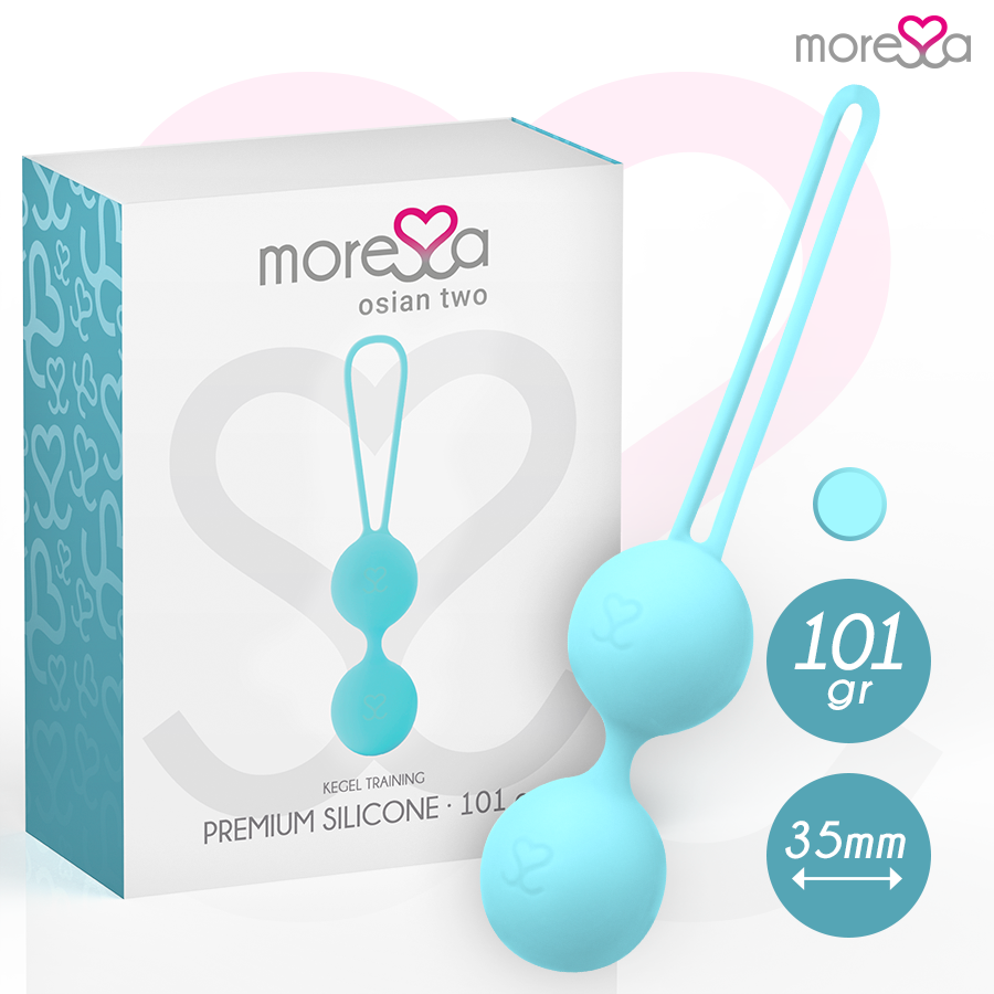 Amoressa Osian Two Palline Vaginali in Silicone Premium Turchese