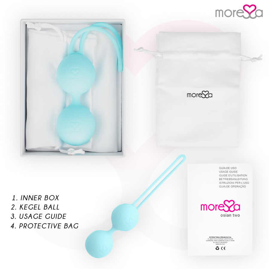 Amoressa Osian Two Palline Vaginali in Silicone Premium Turchese – immagine 6