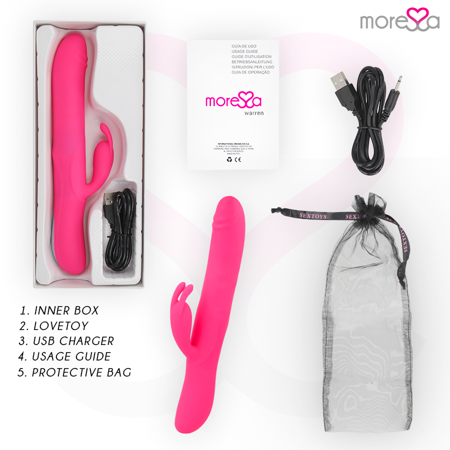 Moressa Warren Vibratore Rabbit con Sfere Rolling Ricaricabile – immagine 7