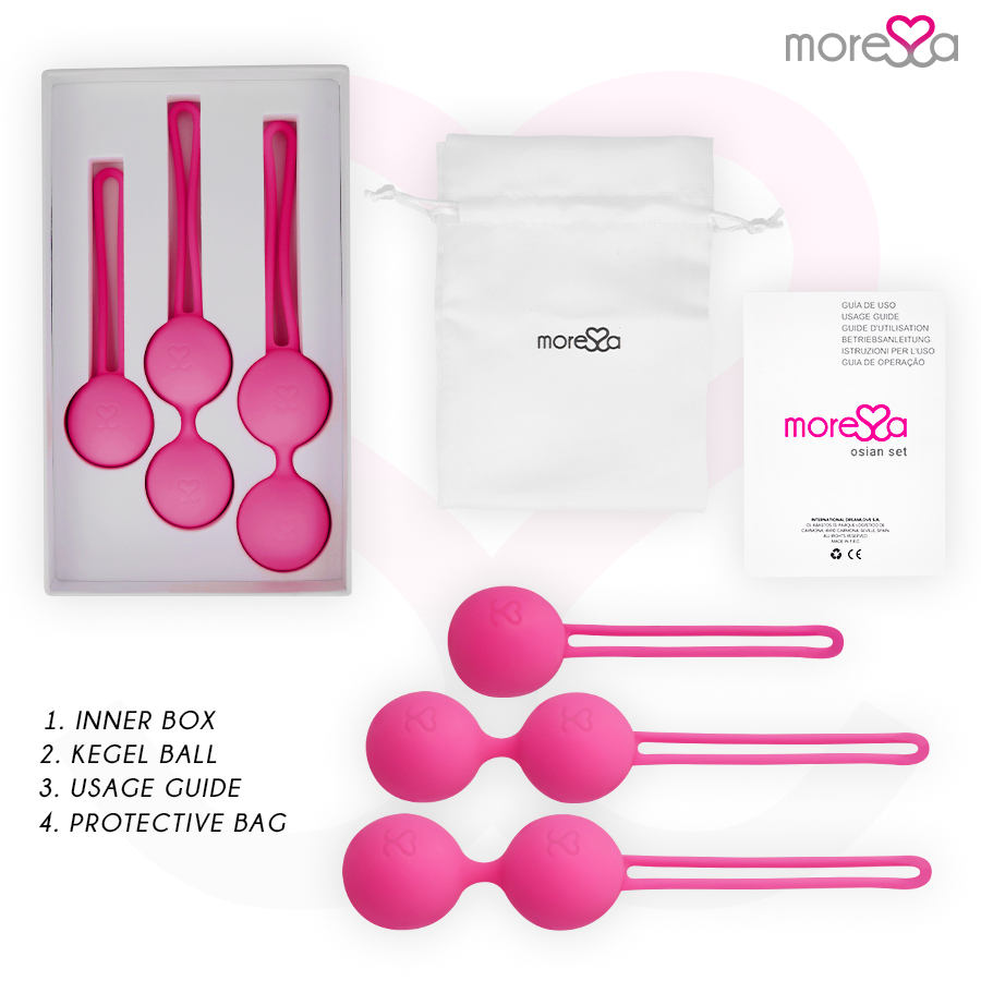 Amoressa Osian Set 3 Palline Vaginali Progressive Rosa – immagine 6