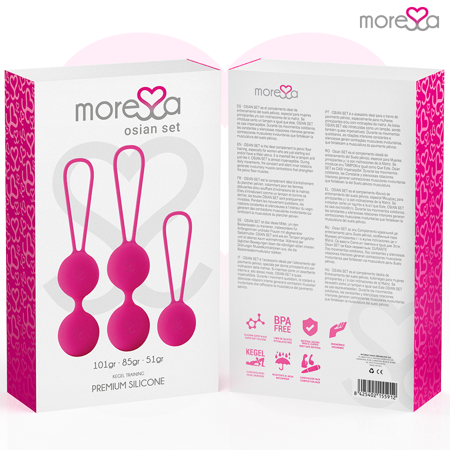 Amoressa Osian Set 3 Palline Vaginali Progressive Rosa – immagine 7