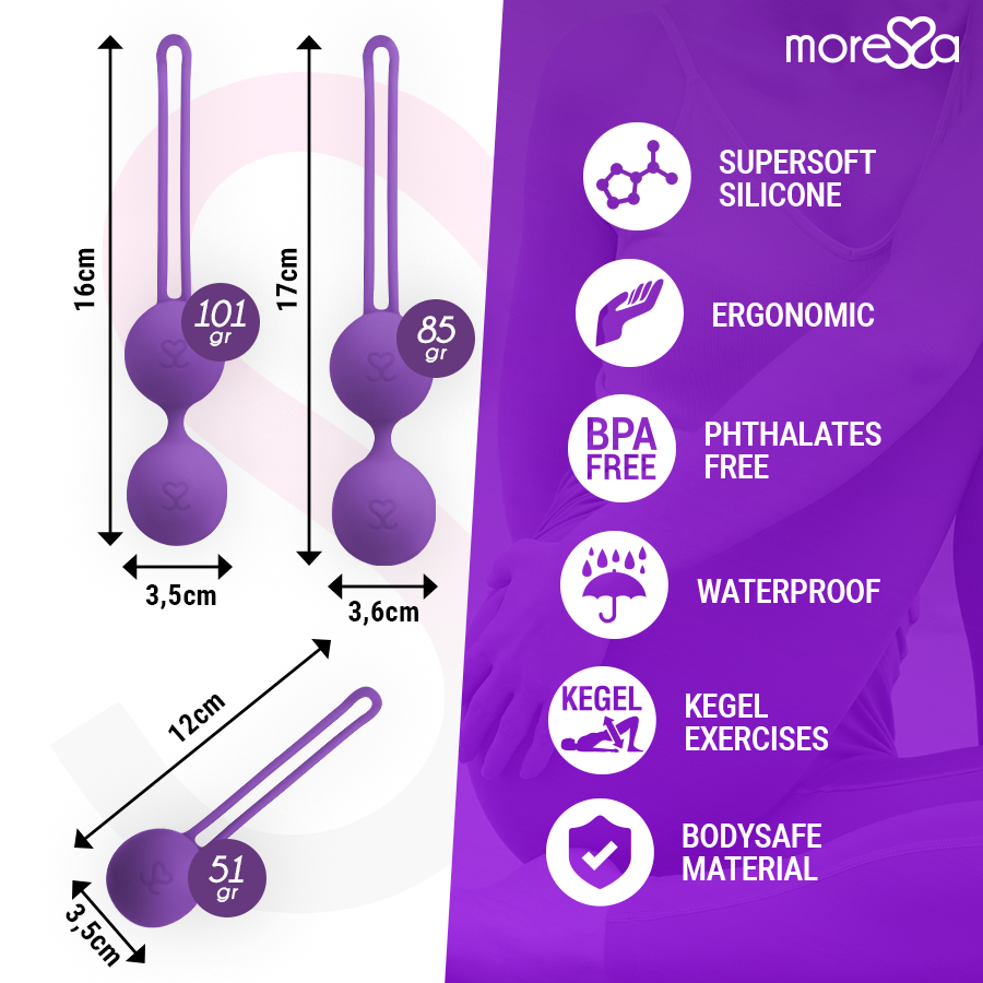 Amoressa Osian Set 3 Palline Vaginali Progressive Lilla – immagine 4