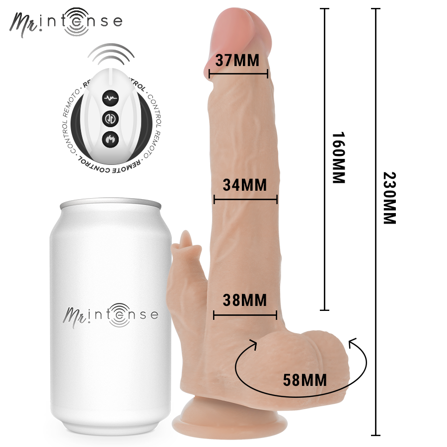 Mr Intense Redford Vibratore Realistico con Telecomando 23 cm Ø 3,5 cm – immagine 2