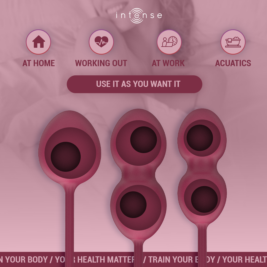Intense Charli Kit Palline Kegel 3 Livelli Bordeaux – immagine 3