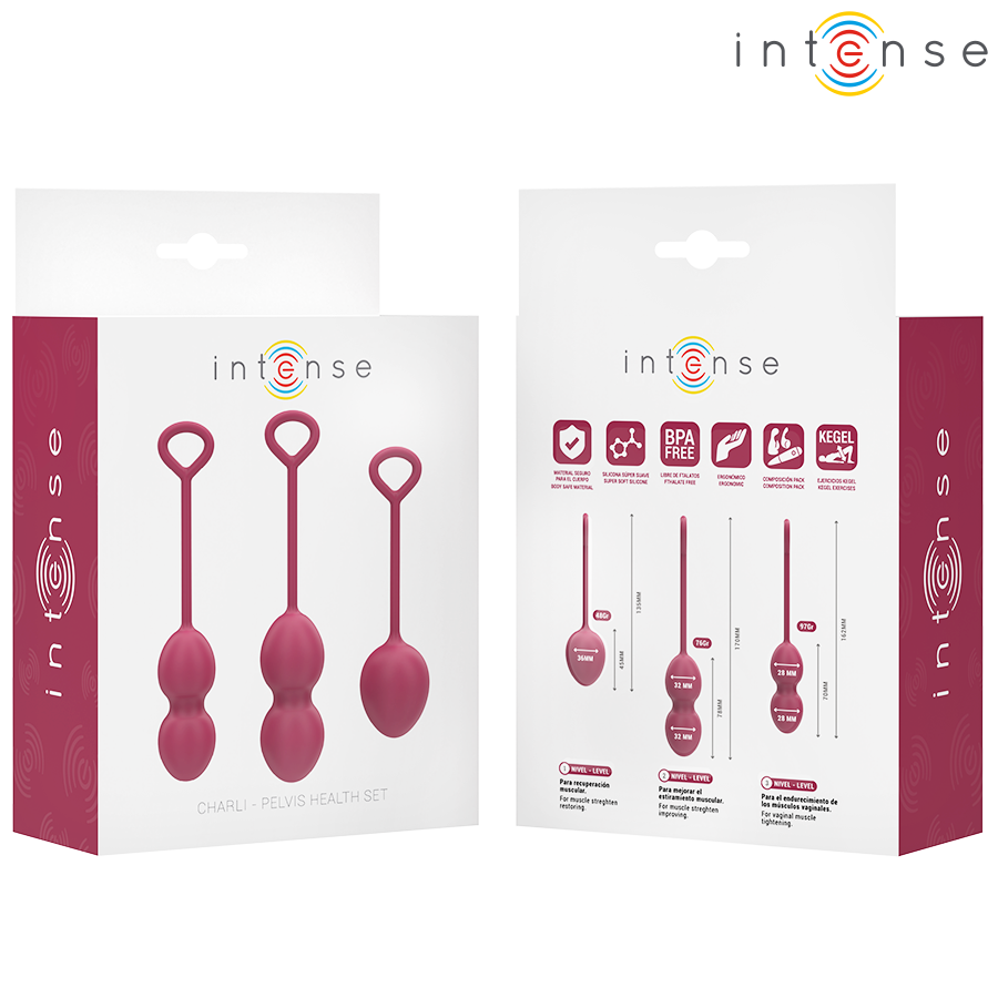 Intense Charli Kit Palline Kegel 3 Livelli Bordeaux – immagine 7