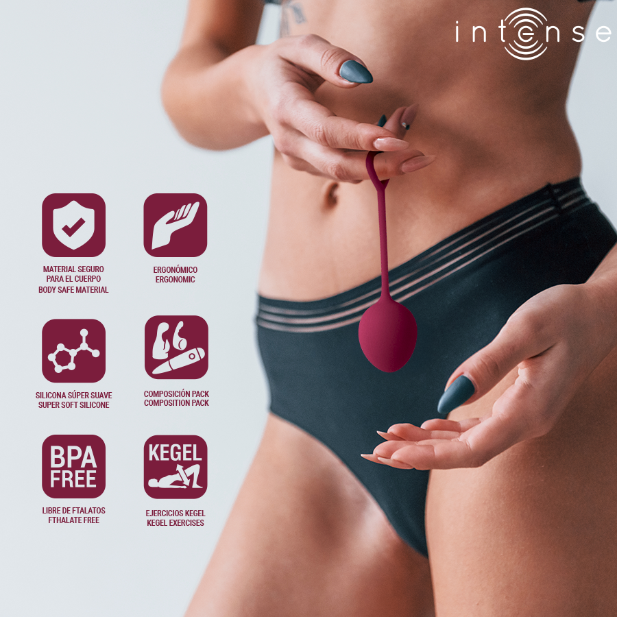 Intense Charli Kit Palline Kegel 3 Livelli Bordeaux – immagine 6