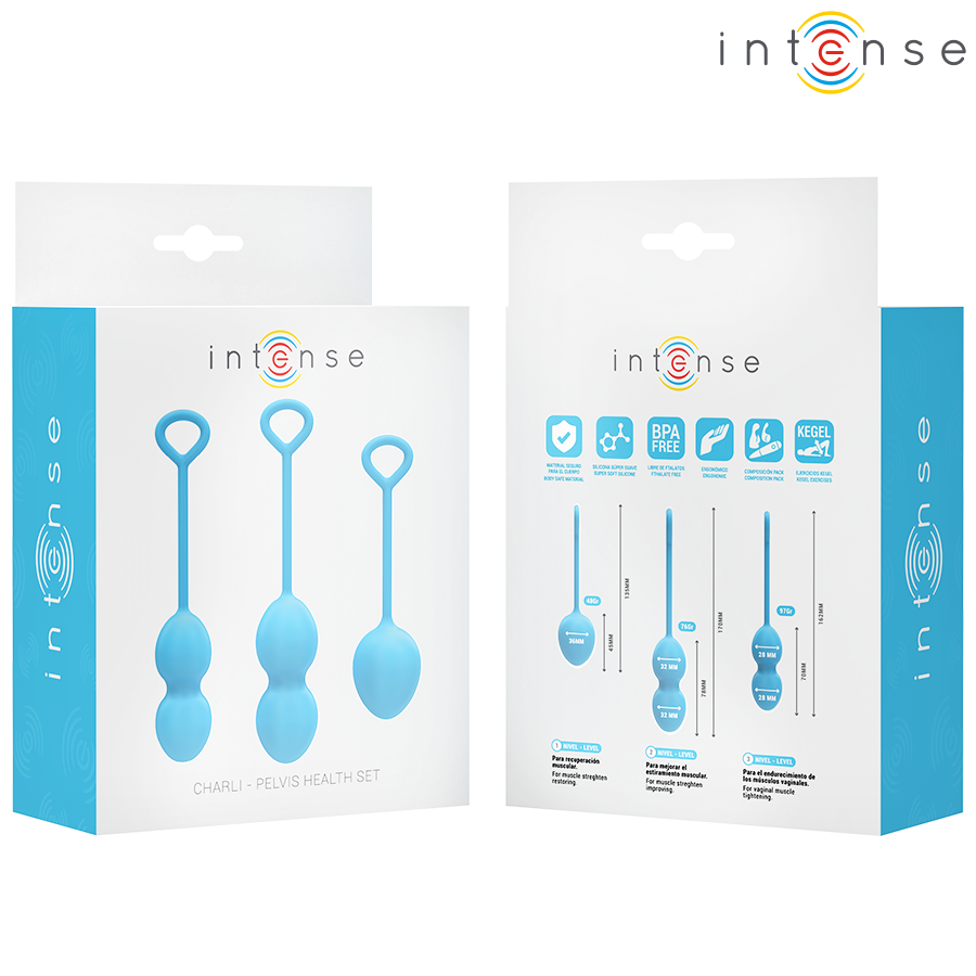 Intense Charli Kit Palline Kegel 3 Livelli Blu – immagine 7