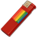 Pride Accendino Ricaricabile con Bandiera Arcobaleno LGBT