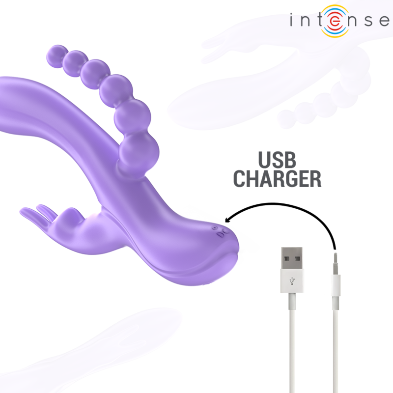 Intense Miko Vibratore Triplo Vagina Clitoride e Ano – immagine 7