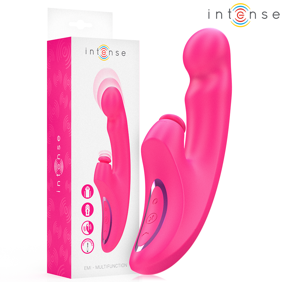 Intense Emi Vibratore 3 in 1 con Aspirazione 13,5 cm
