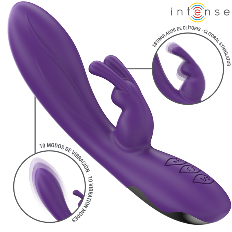 Intense Randall Vibratore Rabbit 10 Modalità Viola – immagine 2