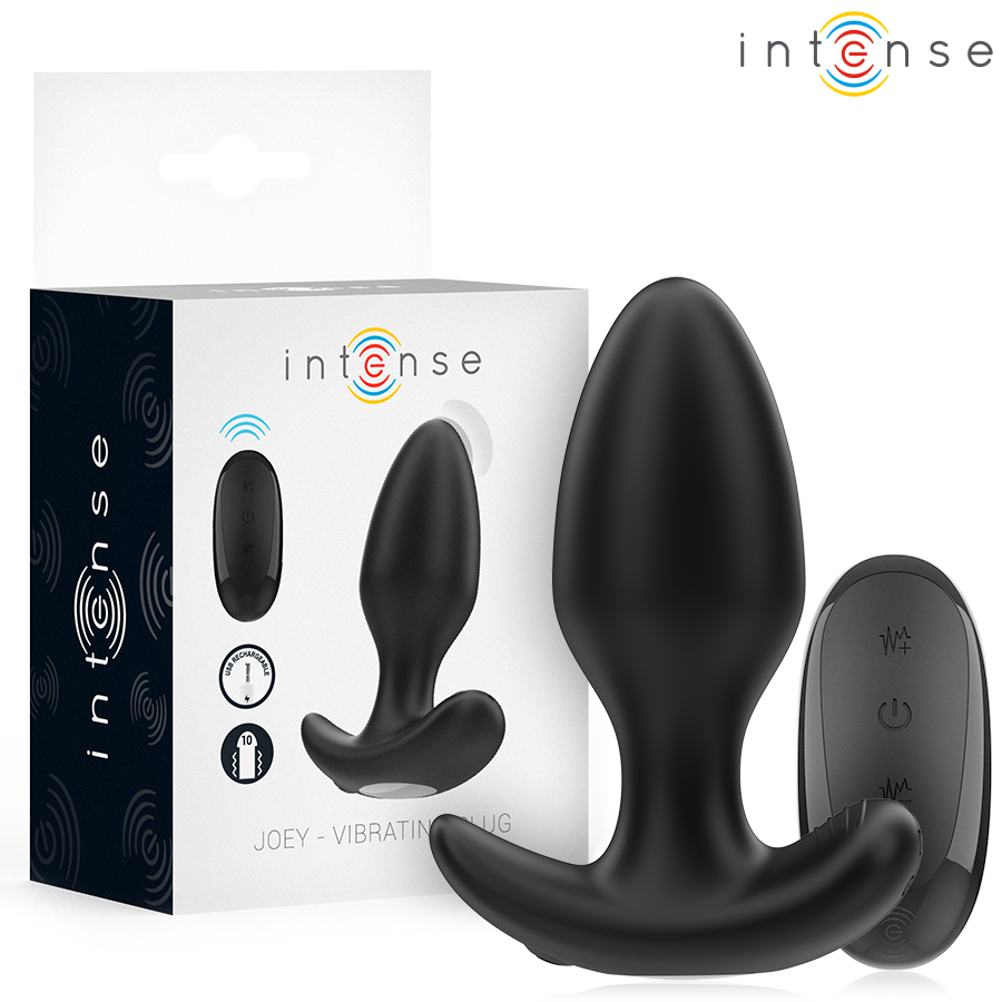INTENSE Joey plug anale vibrante con telecomando nero