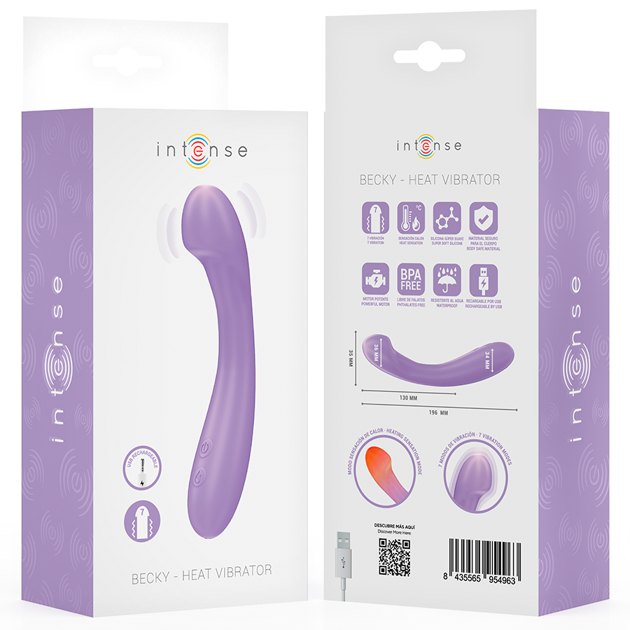 Intense Becky Vibratore Riscaldante 19 cm 7 Vibrazioni – immagine 8