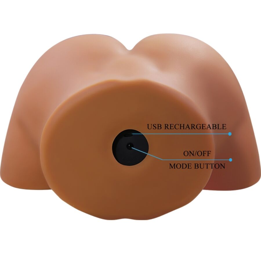 Crazy Bull Sophia Sedere Femminile Realistico Vagina e Ano Vibrante con Aspirazione e Suono 5,5 kg – immagine 6