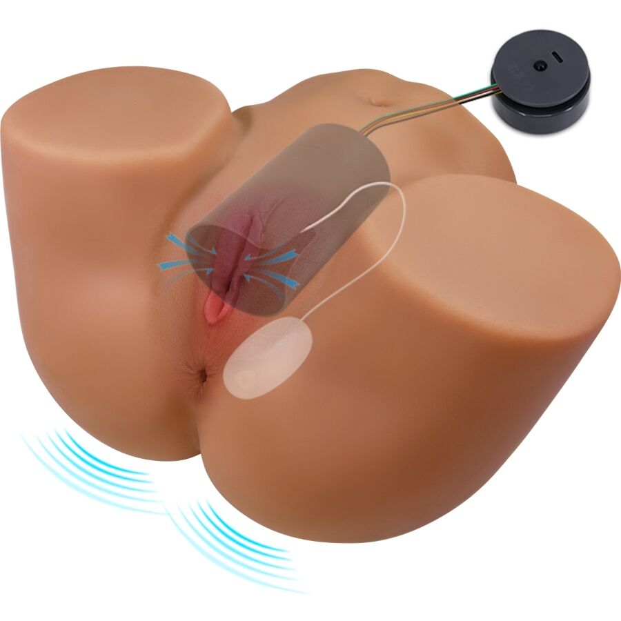 Crazy Bull Sophia Sedere Femminile Realistico Vagina e Ano Vibrante con Aspirazione e Suono 5,5 kg – immagine 4