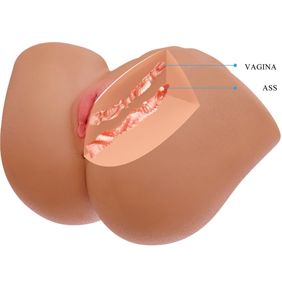 Crazy Bull Ilana Sedere Femminile Realistico Vagina e Ano Vibrante con Aspirazione e Suono 6,8 kg – immagine 7