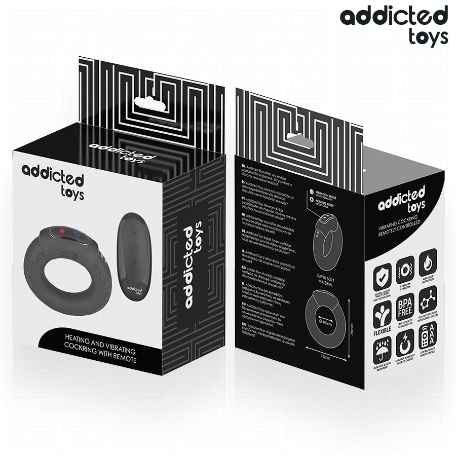 Addicted Toys Anello Vibrante Riscaldante con Telecomando – immagine 3