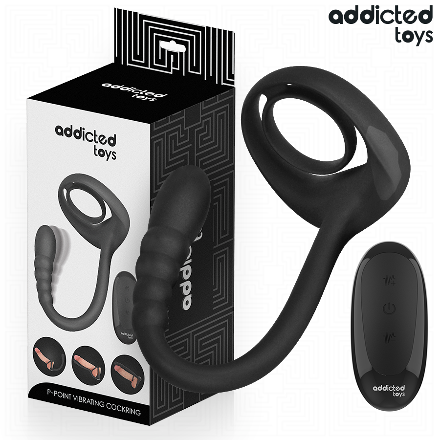 Addicted Toys Anello Vibrante con Stimolatore Prostatico e Telecomando