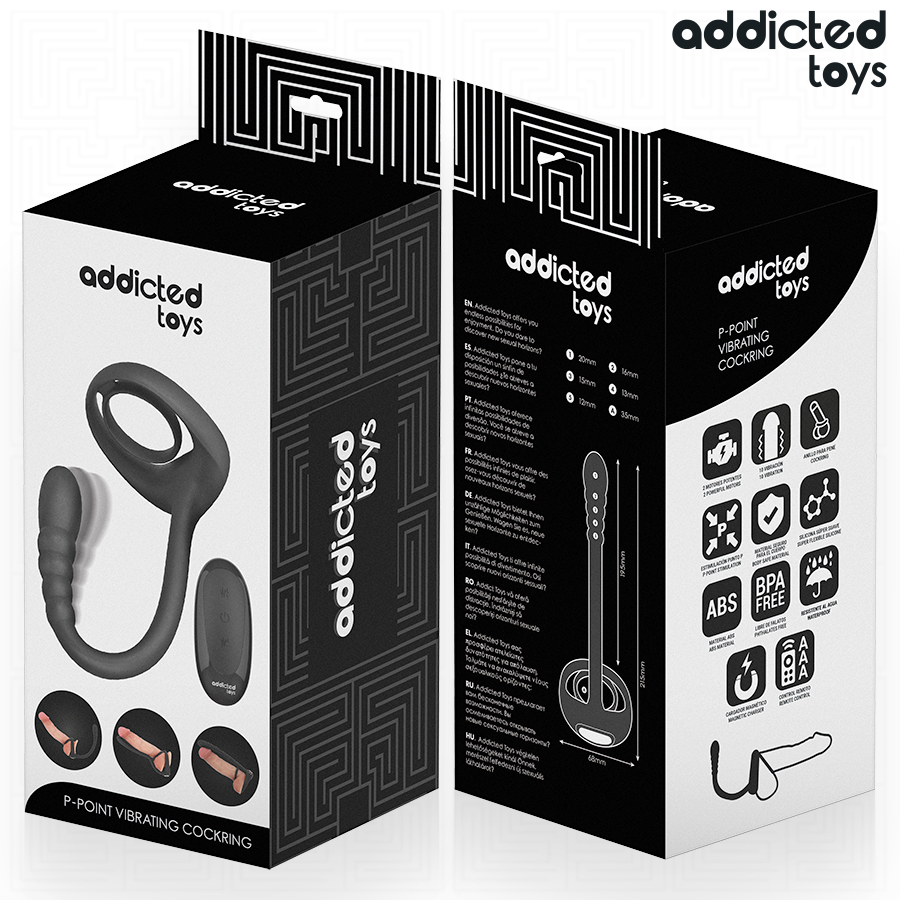 Addicted Toys Anello Vibrante con Stimolatore Prostatico e Telecomando – immagine 3