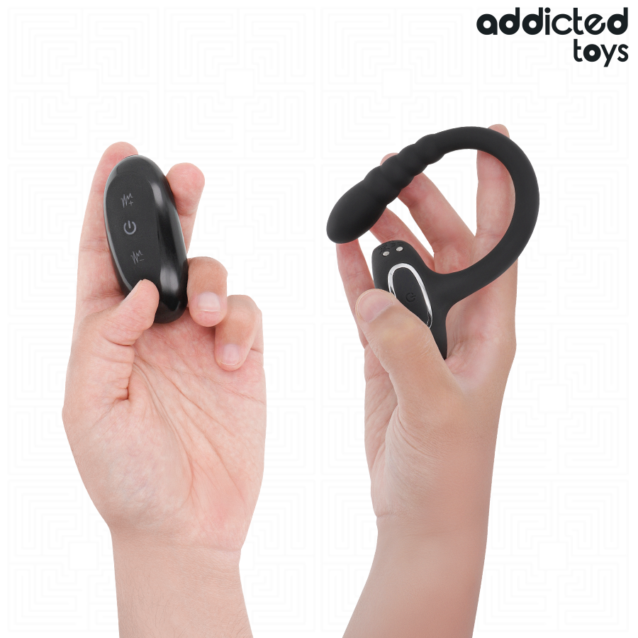 Addicted Toys Anello Vibrante con Stimolatore Prostatico e Telecomando – immagine 4