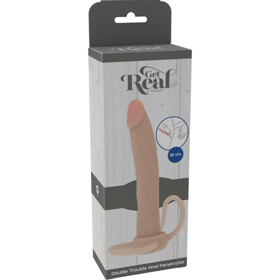 Get Real Double Trouble Dildo Anale Doppio in Silicone 16 cm – immagine 4