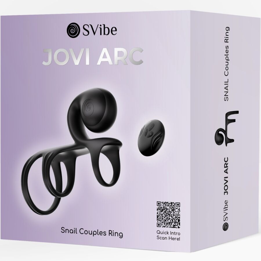 Snail Vibe Jovi Arc Anello Vibrante di Coppia con Telecomando Nero – immagine 8