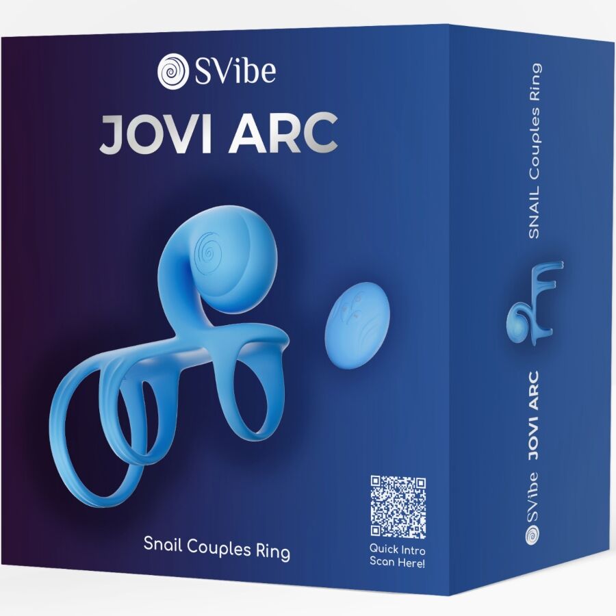 Snail Vibe Jovi Arc Anello Vibrante di Coppia con Telecomando Blu – immagine 8