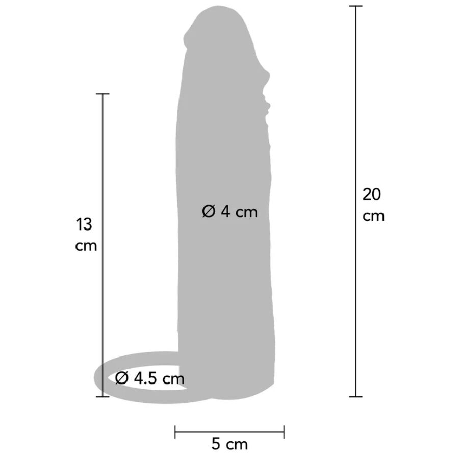 Get Real Hydrated Skin Guaina per Pene in Silicone Caramello 20 cm – immagine 4