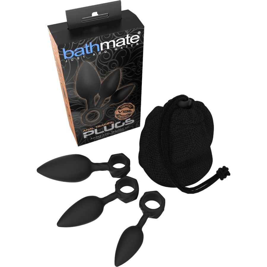 Bathmate kit di allenamento anale con 3 plug in silicone