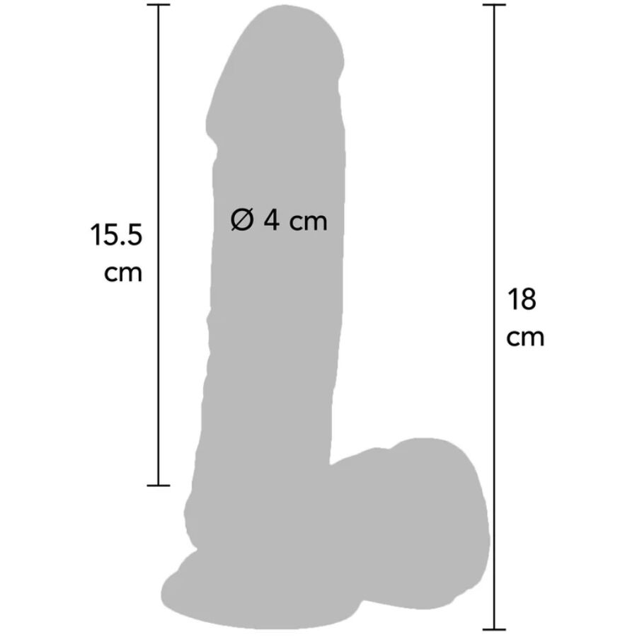 Get Real Dildo Realistico Vibrante con Testicoli e Telecomando a Filo 18 cm – immagine 3