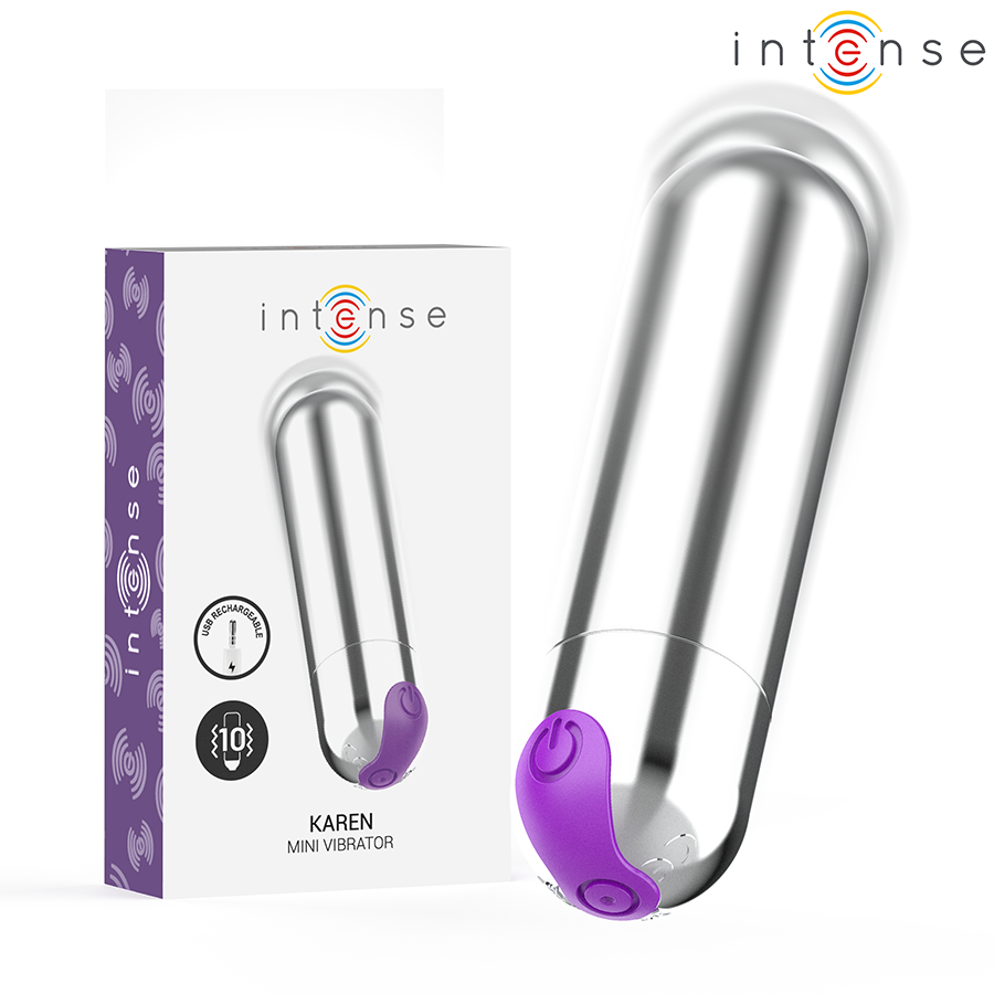 Intense Karen Mini Bullet Vibrante Ricaricabile Argento