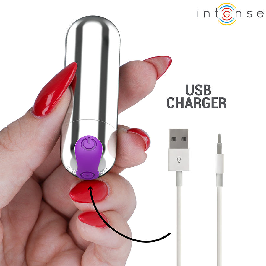 Intense Karen Mini Bullet Vibrante Ricaricabile Argento – immagine 5
