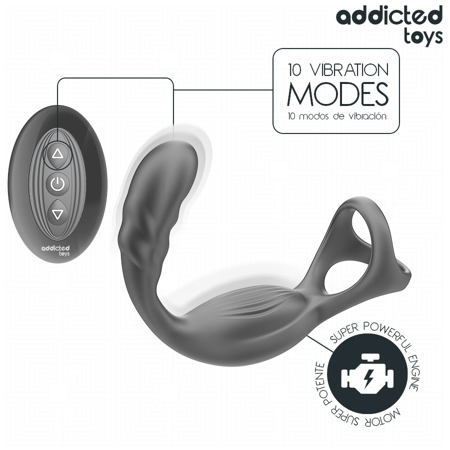 Addicted Toys Doppio Anello Prostatico Vibrante con Telecomando – immagine 6