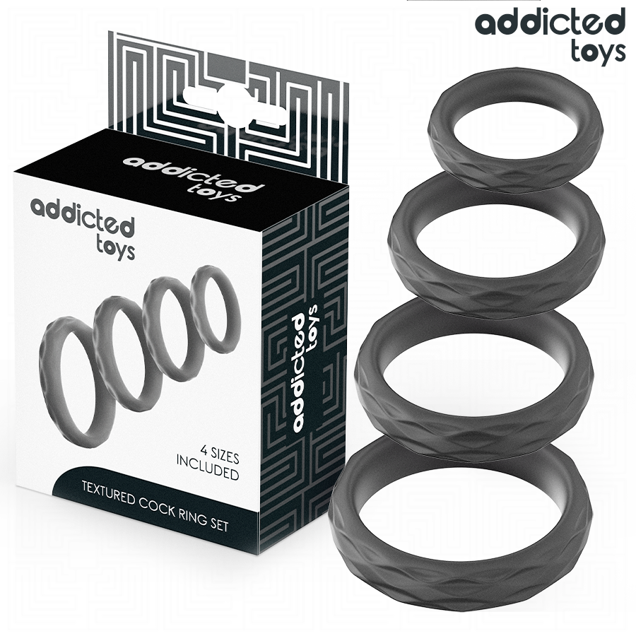 Addicted Toys Set 4 Anelli per Pene Testurizzati